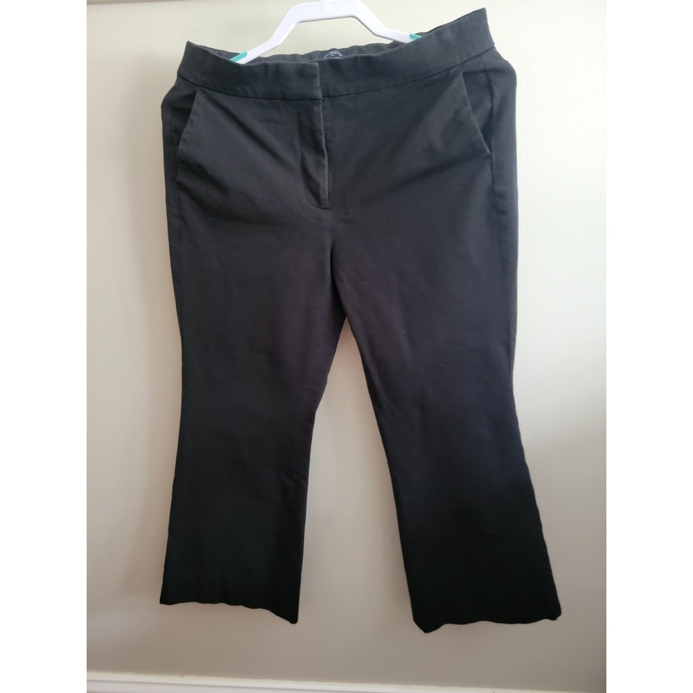 J. Crew Factory Kelsey Pant Black Cropped Size 8 Work Career Classic Preppy GUC